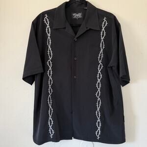 Y2K Men's Barbed wire embroidered shirt